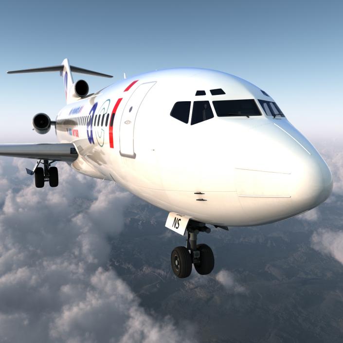 3D model Boeing 727-100 Air France