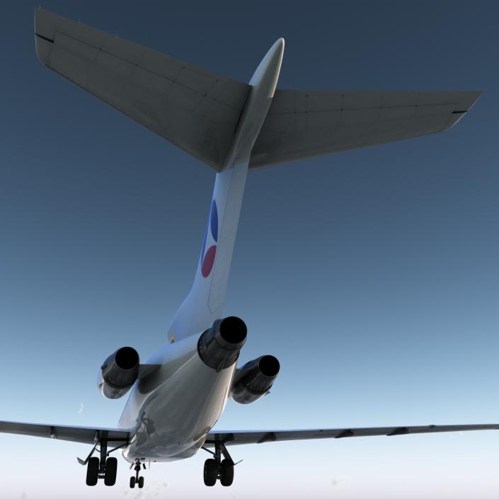 3D model Boeing 727-100 Air France