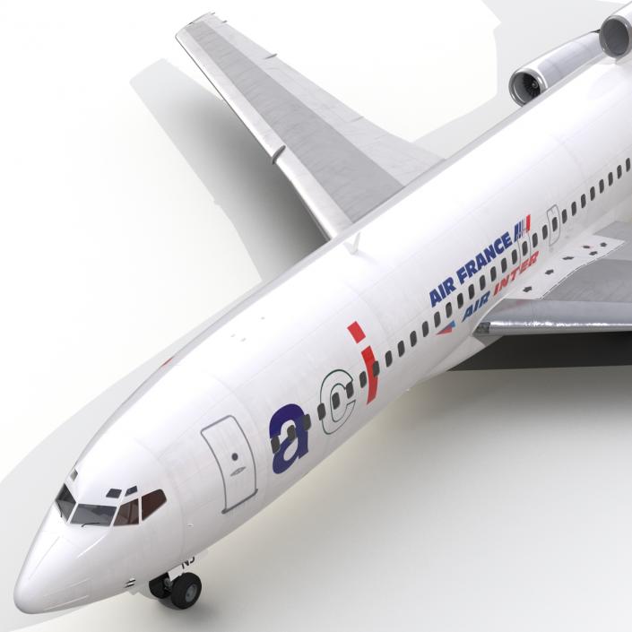 3D model Boeing 727-100 Air France