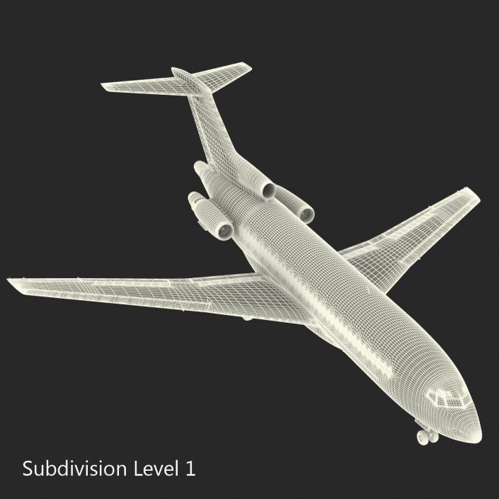 3D model Boeing 727-100 Air France