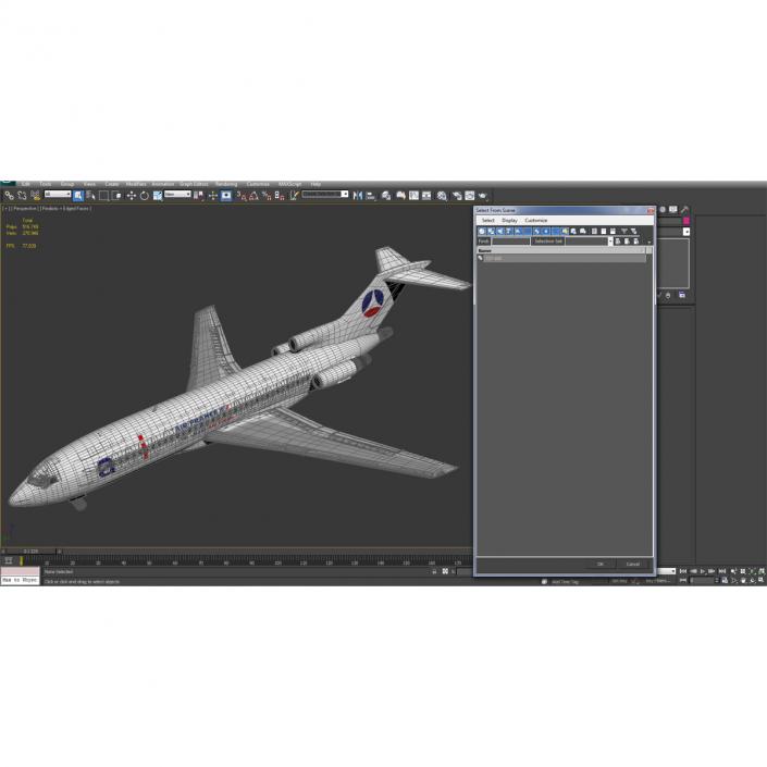 3D model Boeing 727-100 Air France