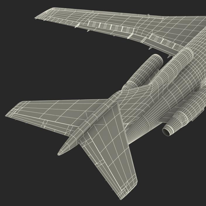 3D model Boeing 727-100 Air France