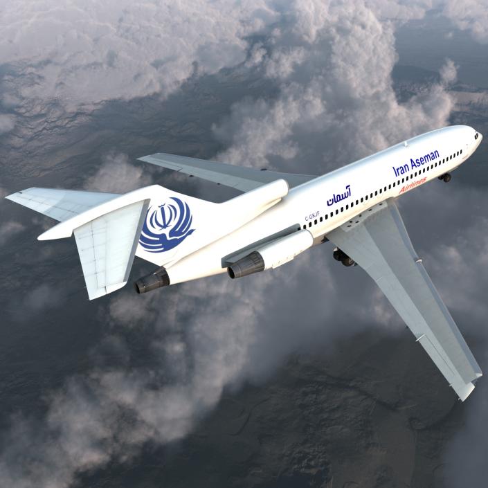 3D Boeing 727-100 Iran Aseman