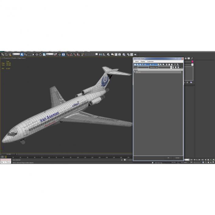 3D Boeing 727-100 Iran Aseman