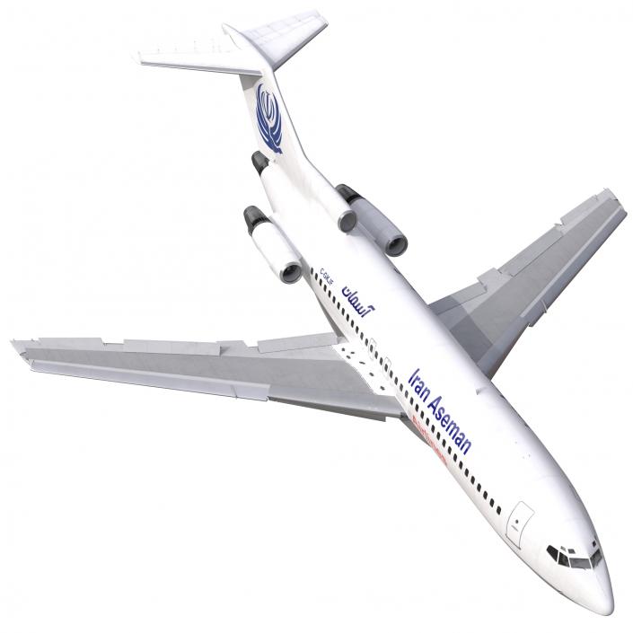 3D Boeing 727-100 Iran Aseman Rigged model