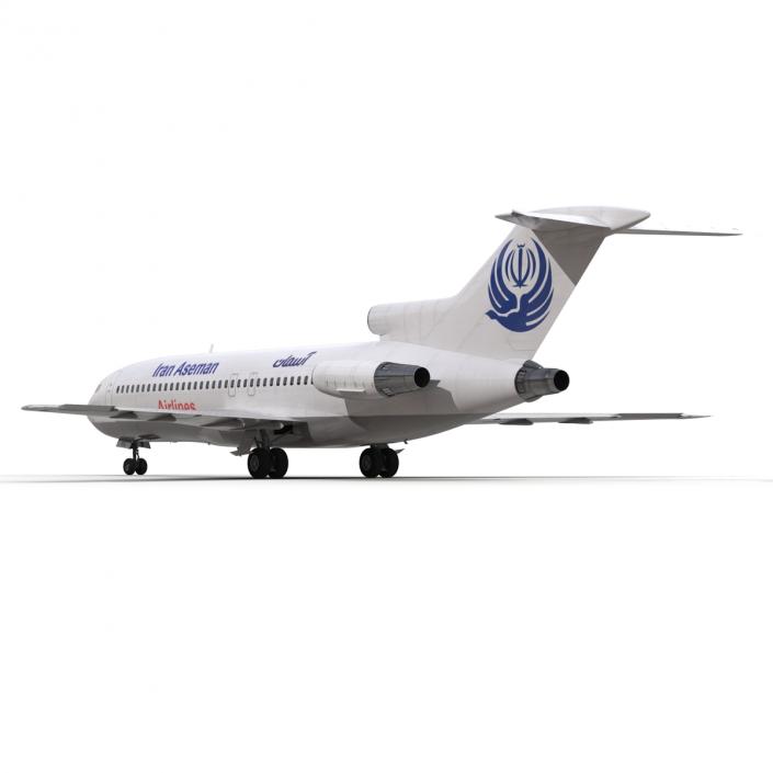 3D Boeing 727-100 Iran Aseman Rigged model