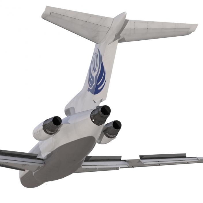 3D Boeing 727-100 Iran Aseman Rigged model