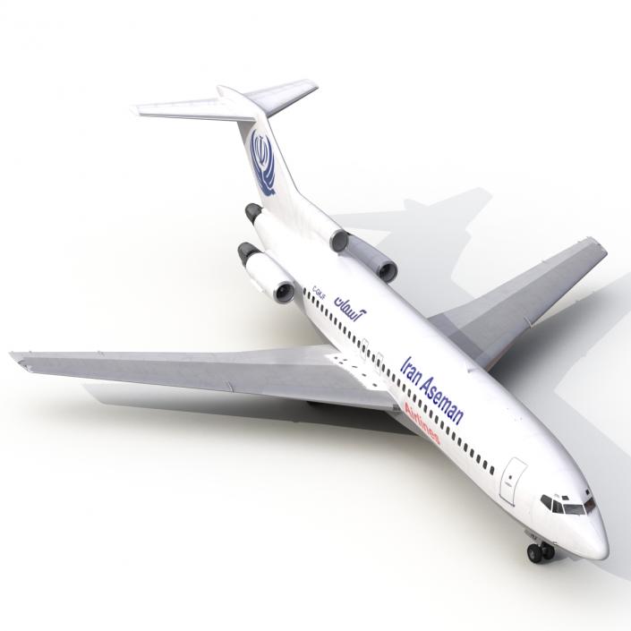 3D Boeing 727-100 Iran Aseman Rigged model