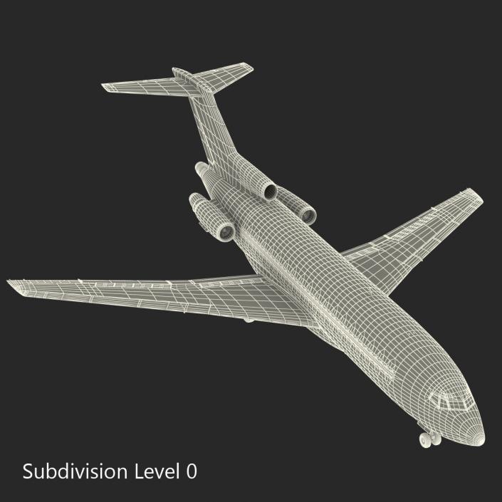 3D Boeing 727-100 Iran Aseman Rigged model