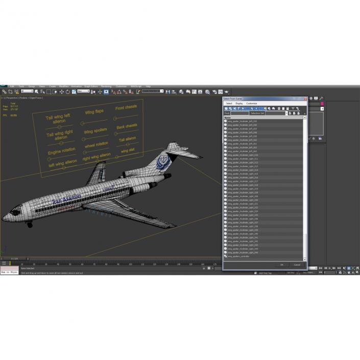 3D Boeing 727-100 Iran Aseman Rigged model