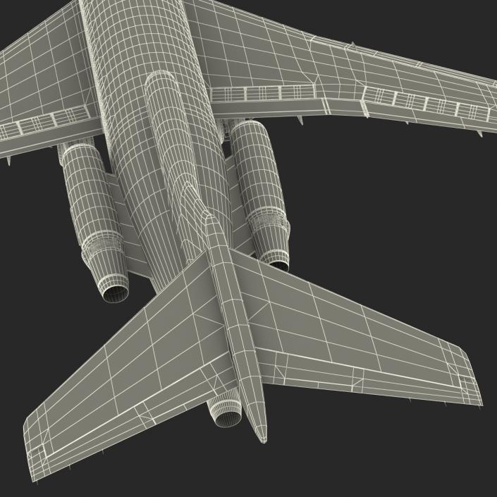 3D Boeing 727-100 Iran Aseman Rigged model