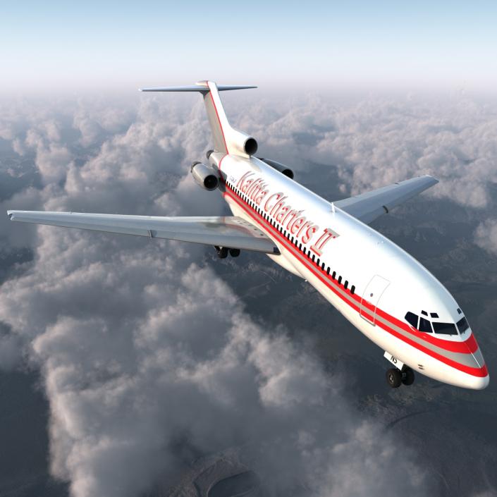 3D Boeing 727-100 Kalitta Air