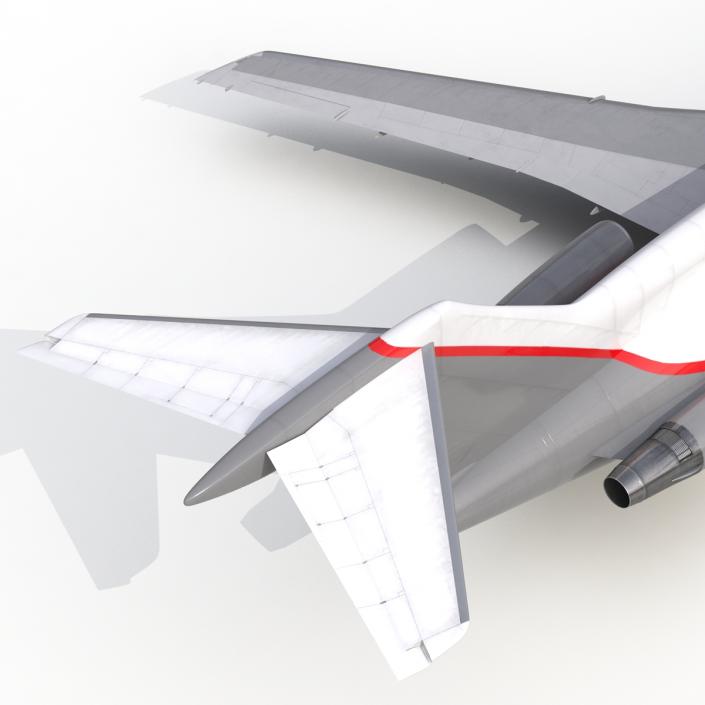 3D Boeing 727-100 Kalitta Air Rigged model