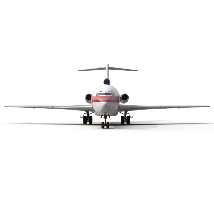 3D Boeing 727-100 Kalitta Air Rigged model