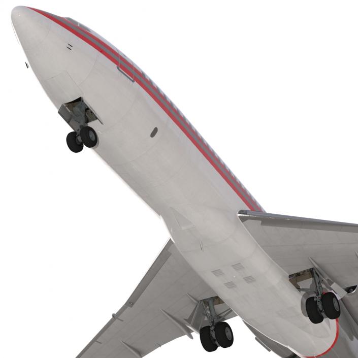 3D Boeing 727-100 Kalitta Air Rigged model