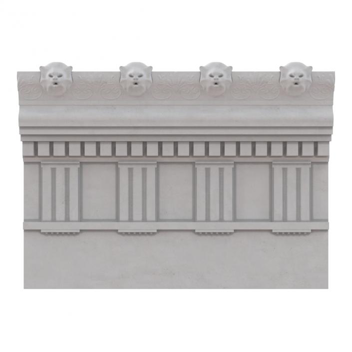 Doric Architrave and Frieze Greco Roman 3D model