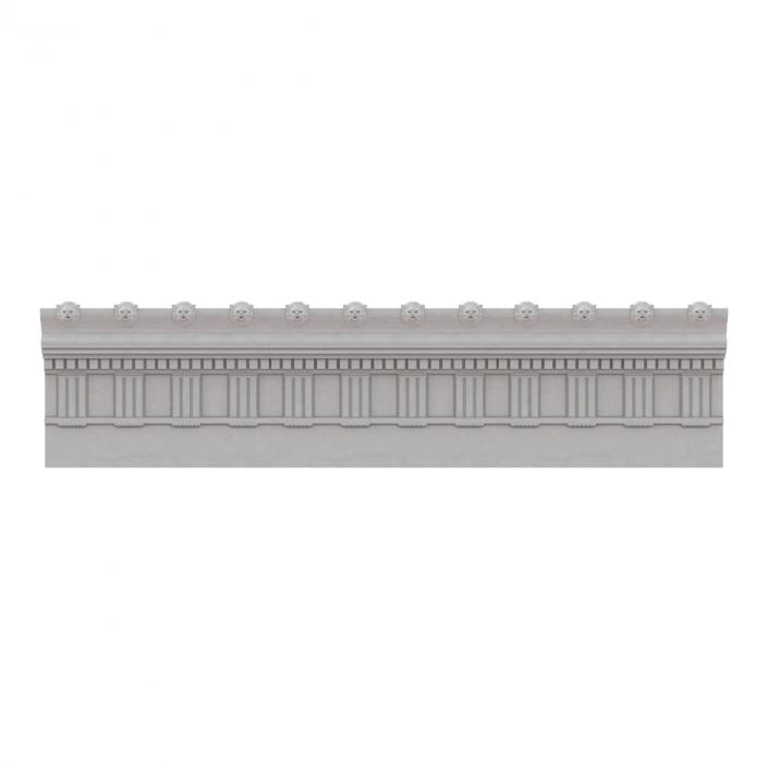 Doric Architrave and Frieze Greco Roman 3D model