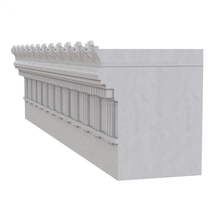 Doric Architrave and Frieze Greco Roman 3D model