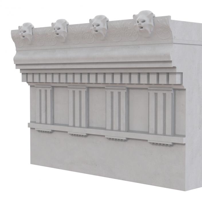 Doric Architrave and Frieze Greco Roman 3D model