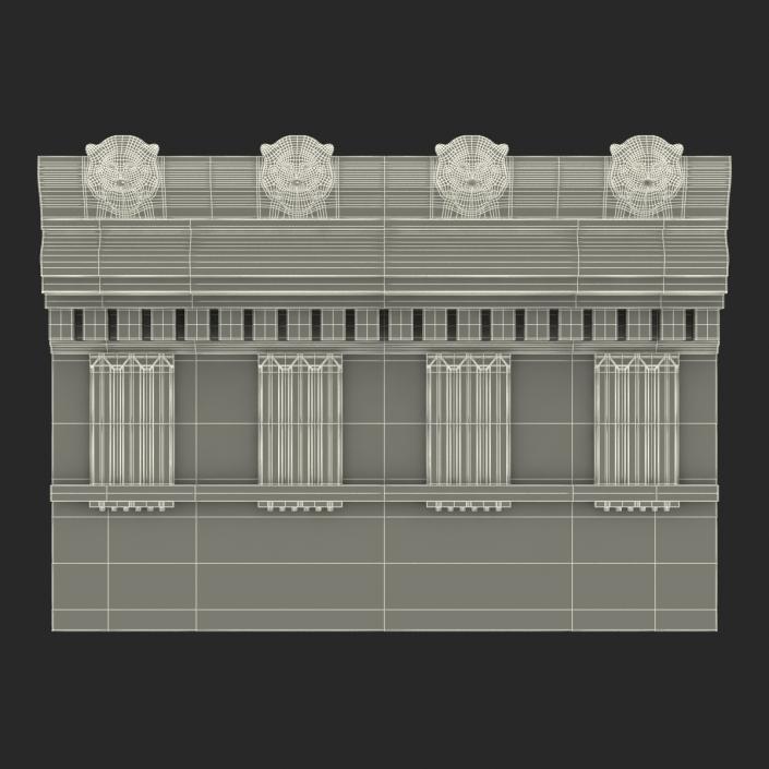 Doric Architrave and Frieze Greco Roman 3D model