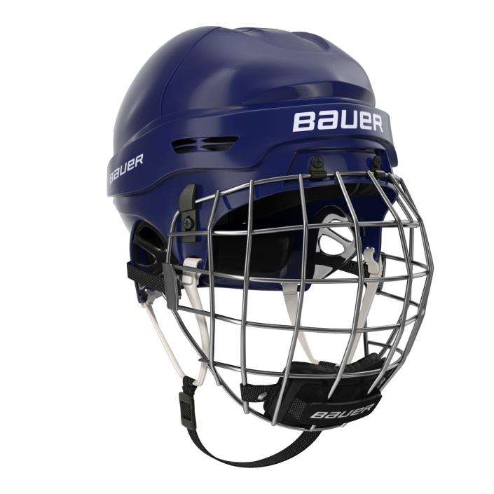 Ice Hockey Helmet Blue 3D