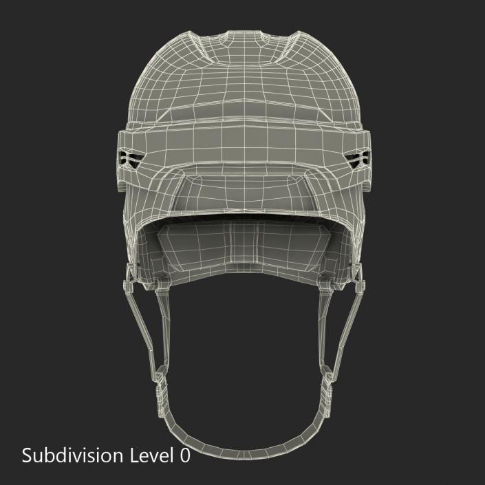 Ice Hockey Helmet Blue 2 3D model