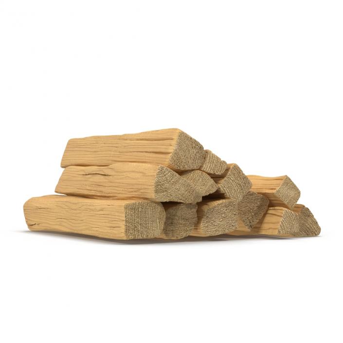 3D model Split Wood Logs