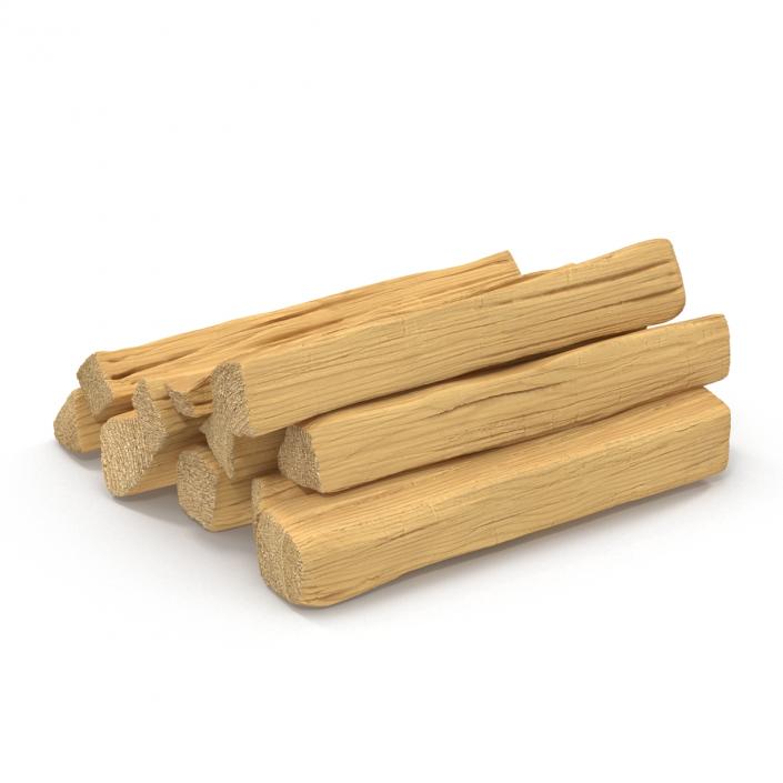 3D model Split Wood Logs