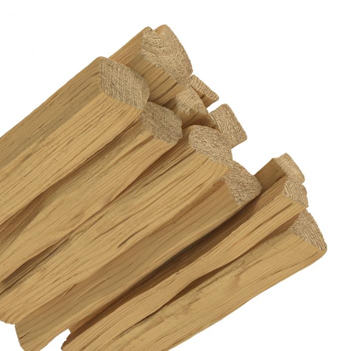 3D model Split Wood Logs