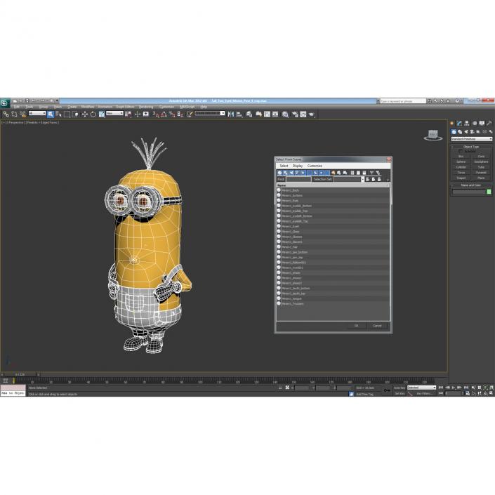 Tall Two Eyed Minion Pose 4 3D