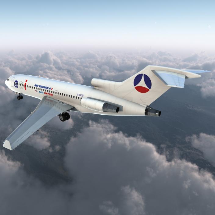 3D Boeing 727-100 Private Air France model