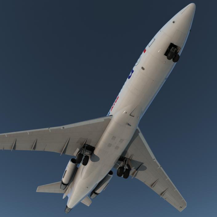 3D Boeing 727-100 Private Air France model