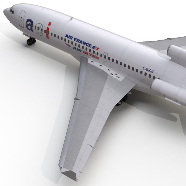 3D Boeing 727-100 Private Air France model