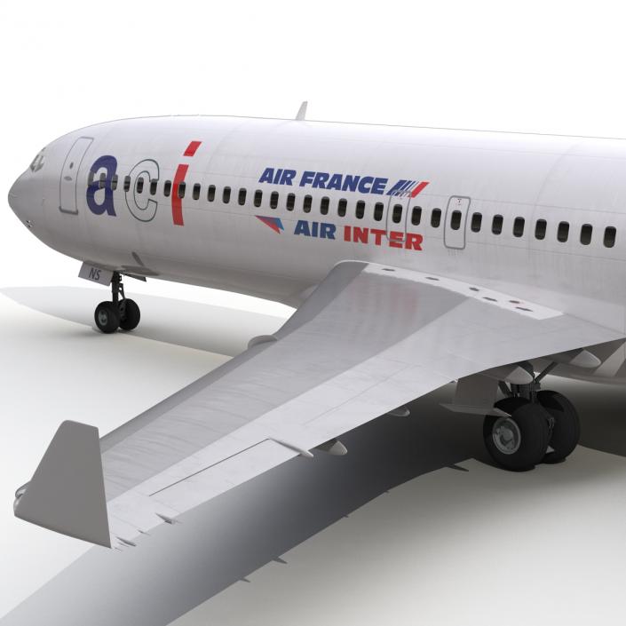 3D Boeing 727-100 Private Air France model