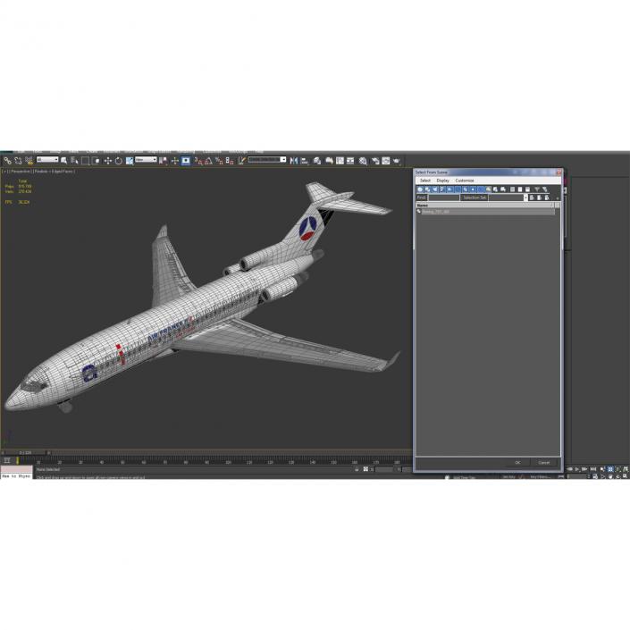 3D Boeing 727-100 Private Air France model