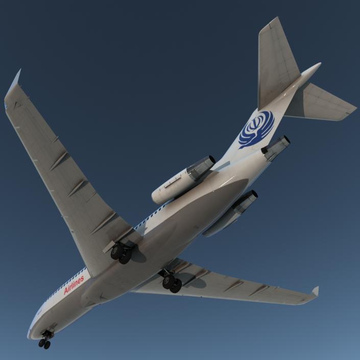 3D Boeing 727-100 Private Iran Aseman Airlines model