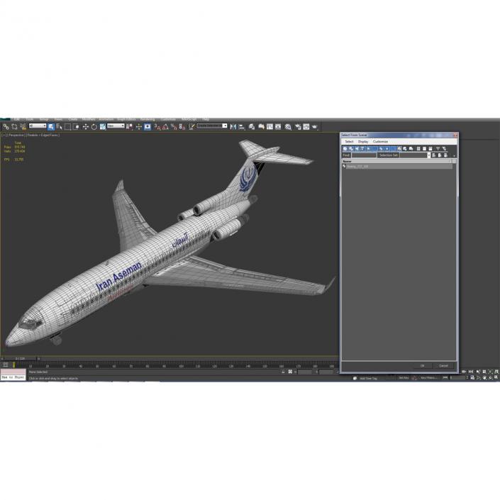 3D Boeing 727-100 Private Iran Aseman Airlines model