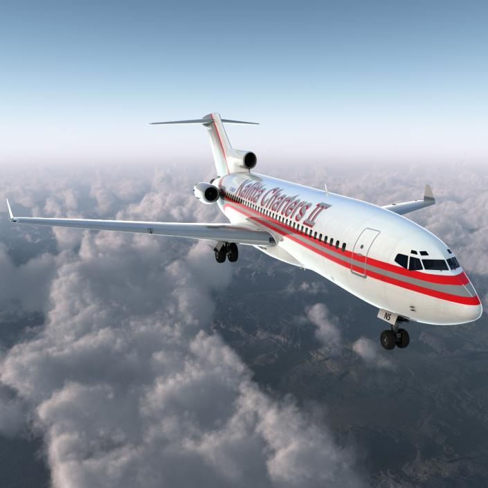 Boeing 727-100 Private Kalitta Air 3D model