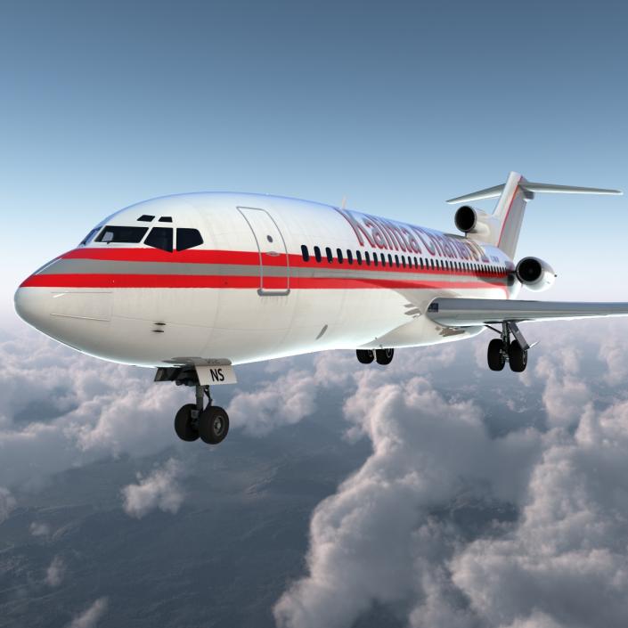 Boeing 727-100 Private Kalitta Air 3D model