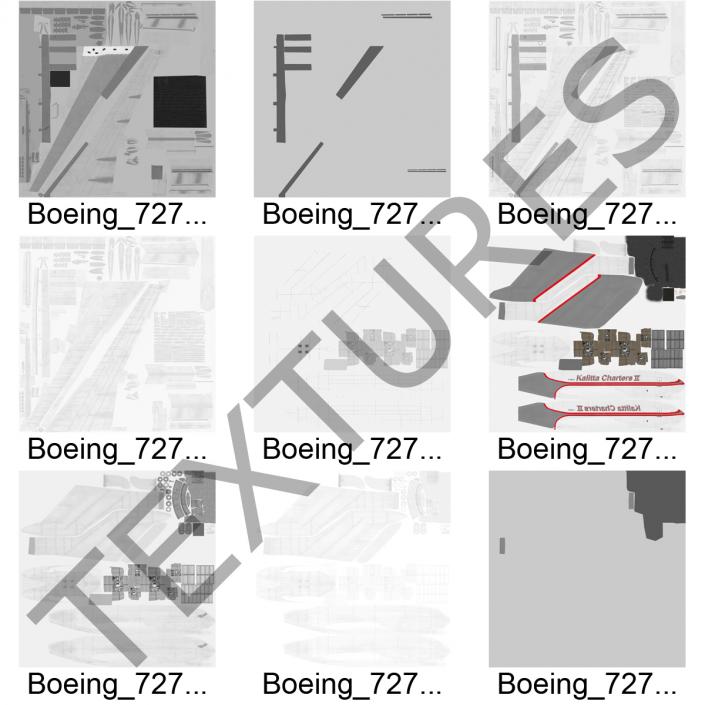 Boeing 727-100 Private Kalitta Air 3D model