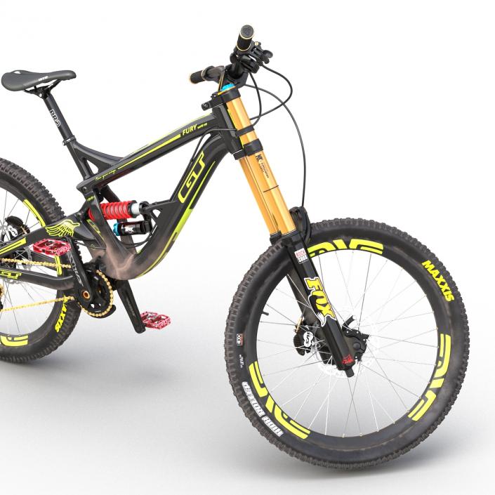 3D Mountain Bike GT Fury Rigged model