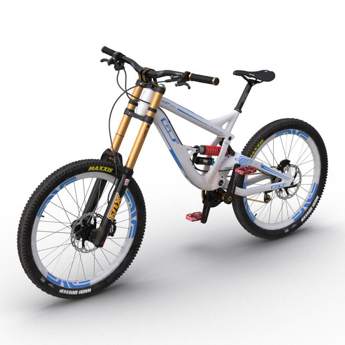 Mountain Bike GT Fury White Rigged 3D model