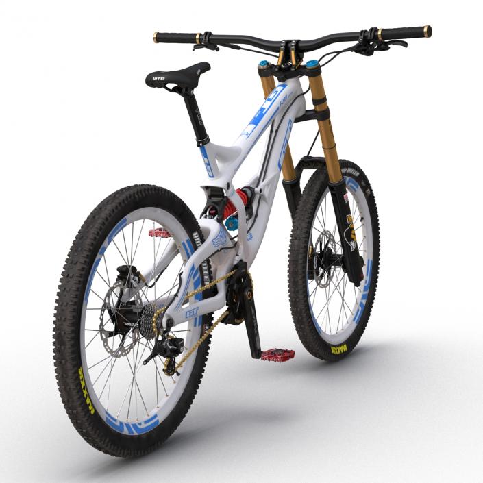 Mountain Bike GT Fury White Rigged 3D model