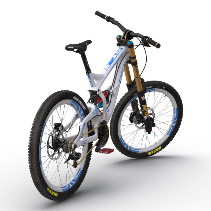 Mountain Bike GT Fury White Rigged 3D model