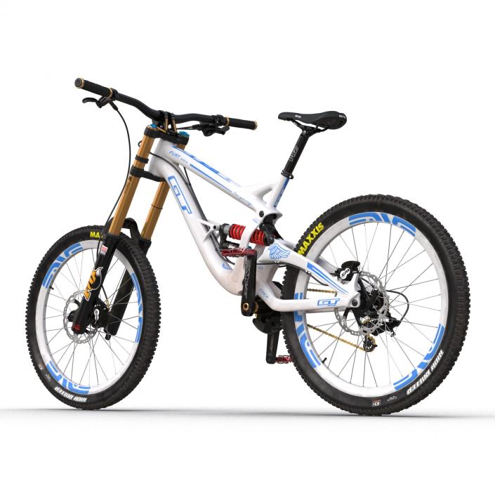 Mountain Bike GT Fury White Rigged 3D model