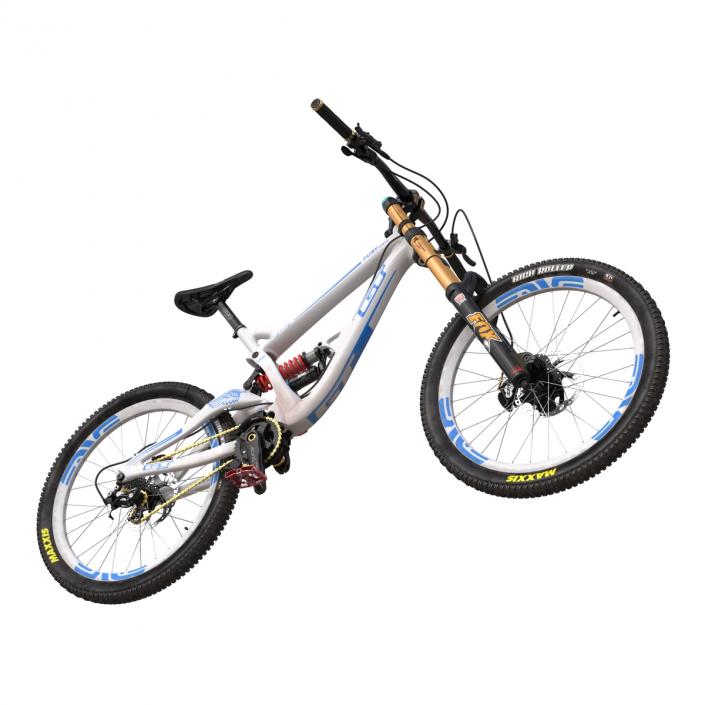 Mountain Bike GT Fury White Rigged 3D model