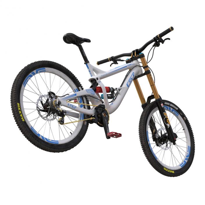 Mountain Bike GT Fury White Rigged 3D model