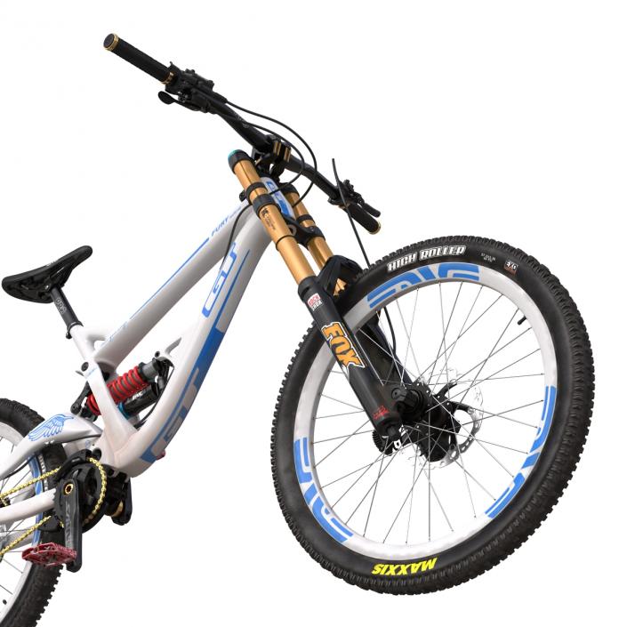 Mountain Bike GT Fury White Rigged 3D model