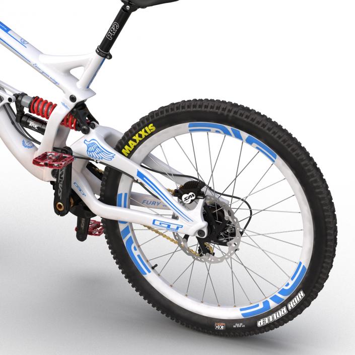 Mountain Bike GT Fury White Rigged 3D model