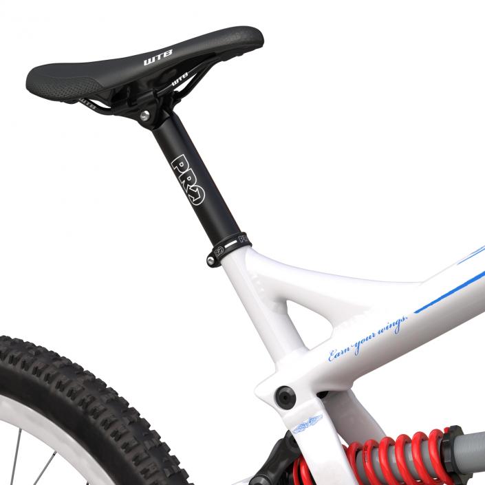 Mountain Bike GT Fury White Rigged 3D model